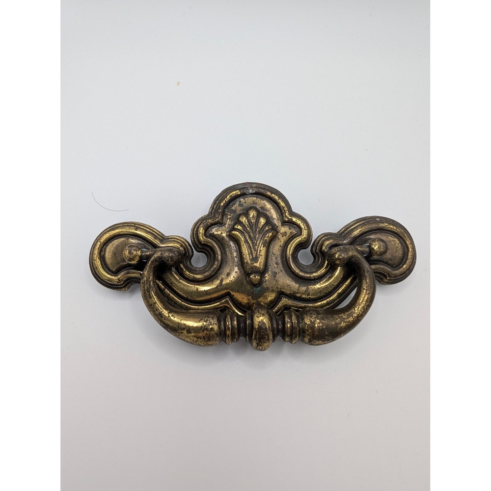 Vintage Ornate Antique Brass Drawer Pull Handle Bail Drop B 505 Hardware